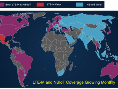 LTE-M and NBIoT Coverage Growing Monthly